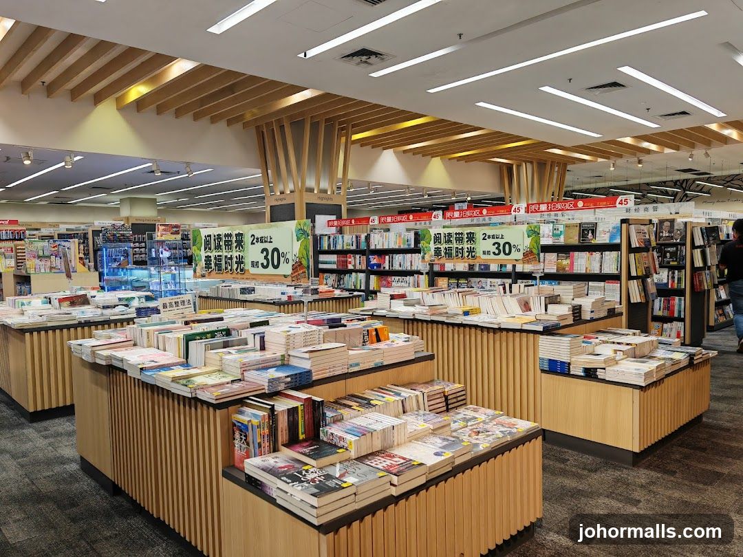 Bookstore Interior with Sale Promotion