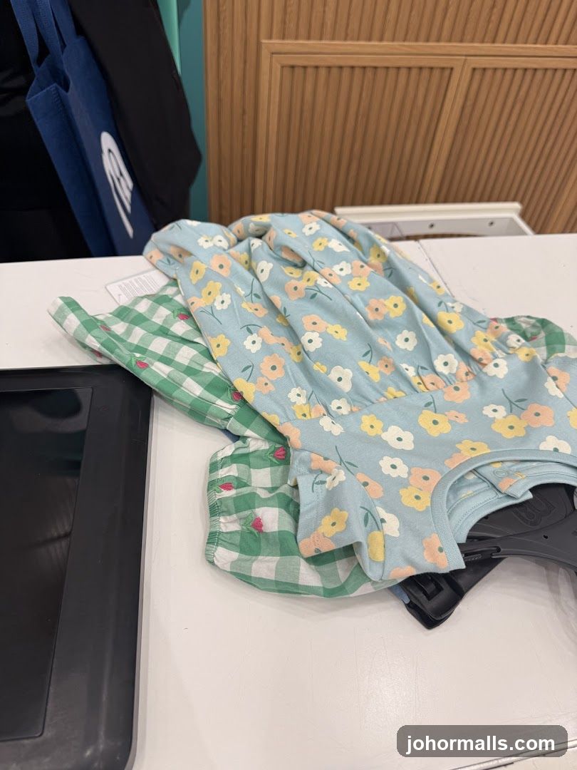 Children's Clothing on Counter