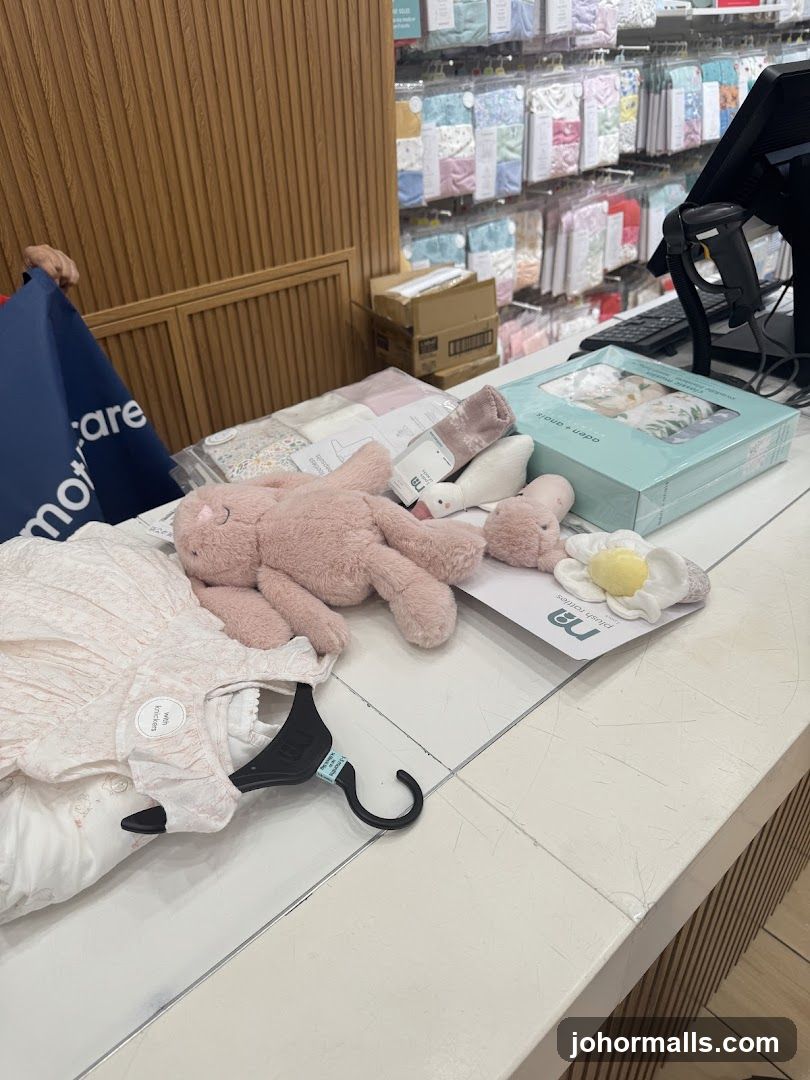 Baby Clothes and Toys at Checkout