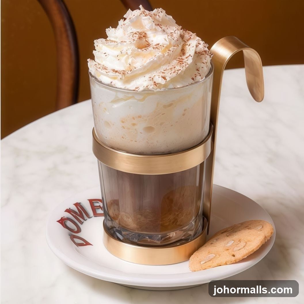 Whipped Cream Drink with Cookie