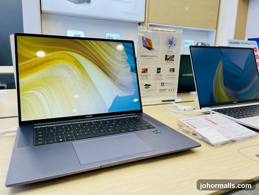 Huawei Laptops on Display