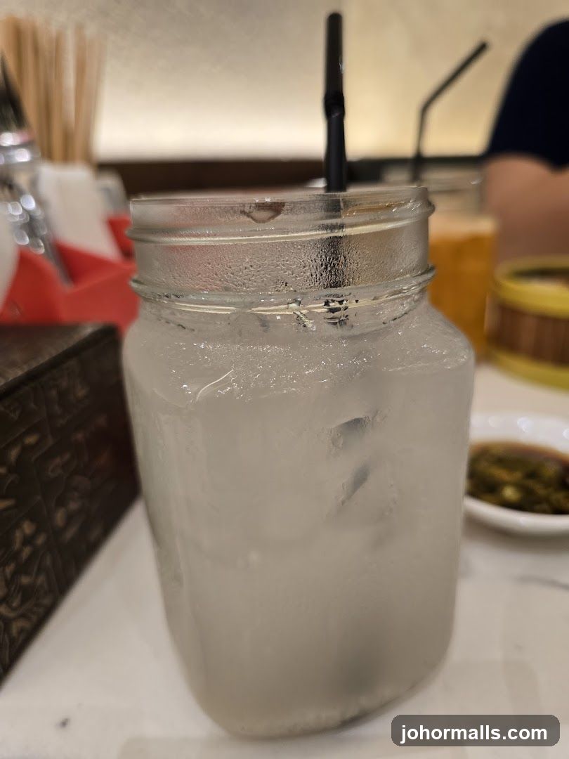 Iced Drink in a Mason Jar