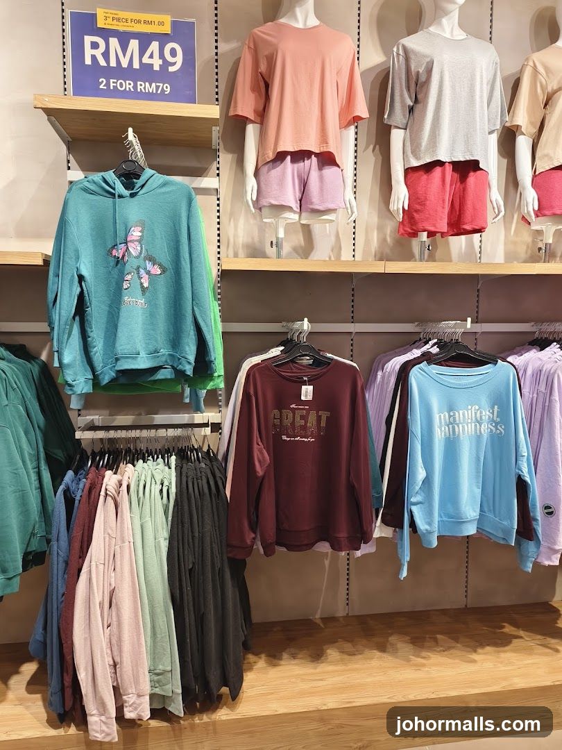 Apparel Display with Sale Sign