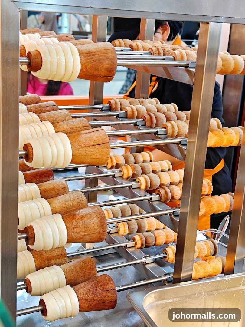 Trdelník Dough on Roasting Spits