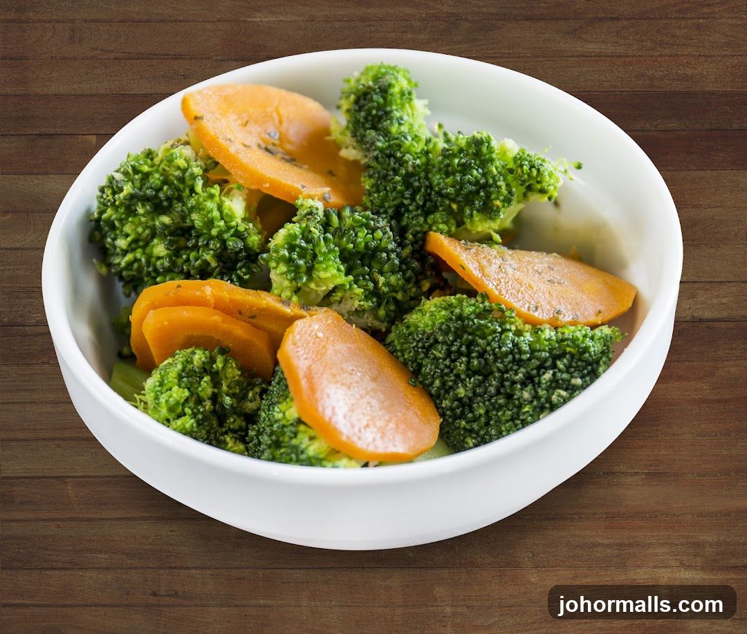 Steamed Broccoli and Carrots