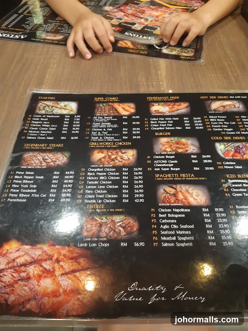 ASTONS Menu