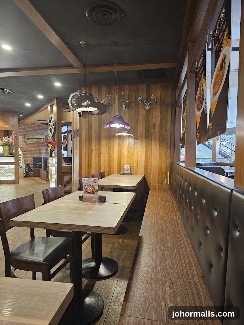 Restaurant Interior with Wooden Accents