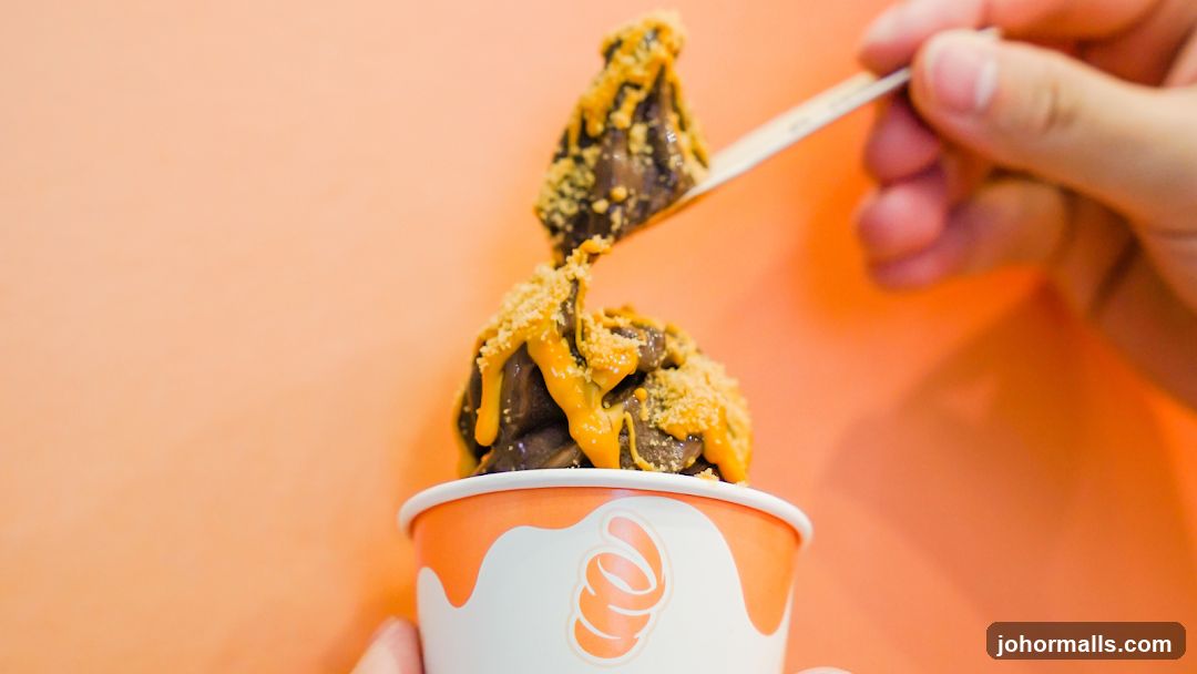 Chocolate Soft Serve Ice Cream with Toppings