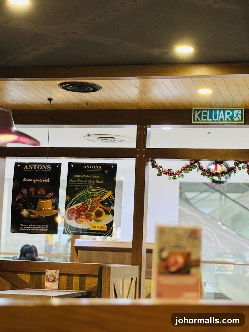 Restaurant Interior with Promotional Posters