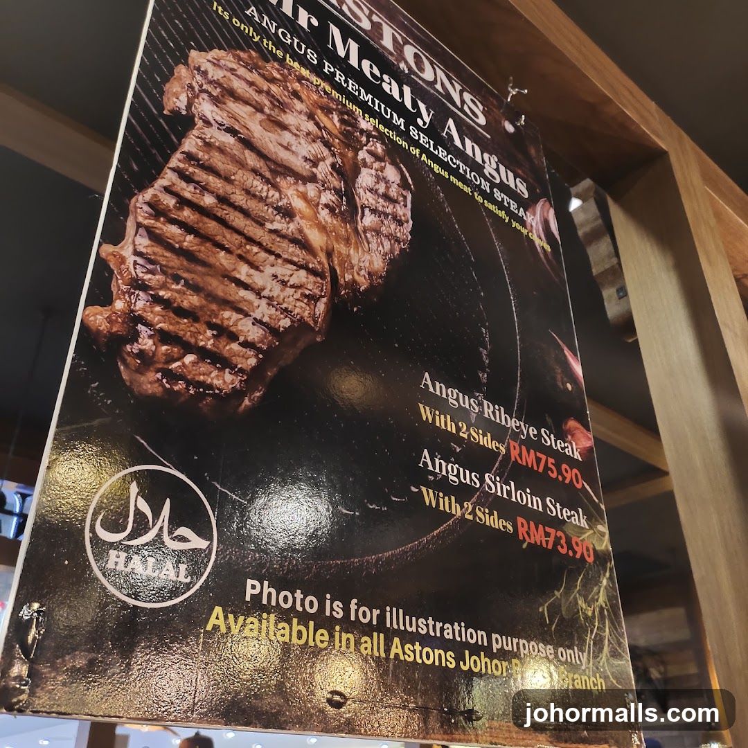 Astons Mr Meaty Angus Steak Menu