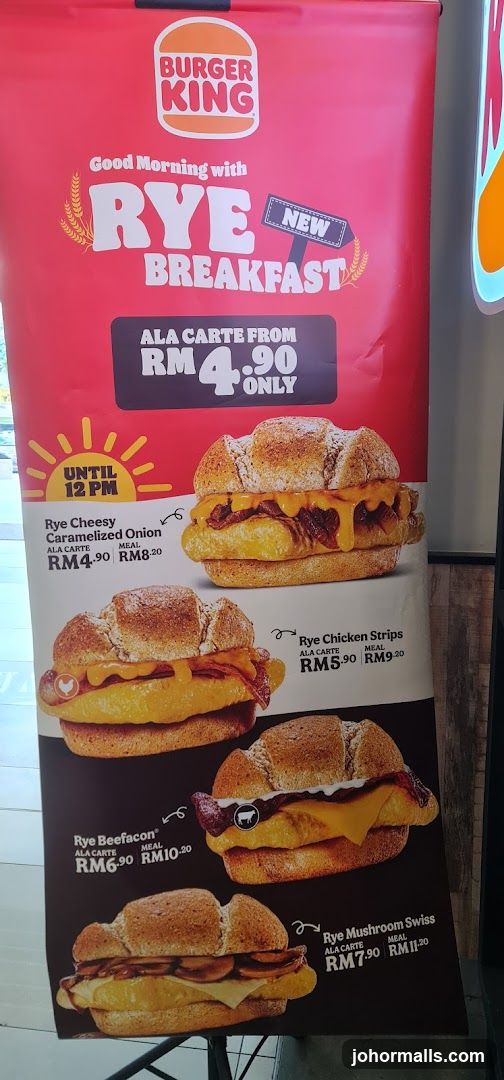 Burger King Rye Breakfast Menu