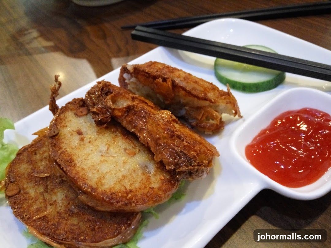 Fried Potato Cakes with Ketchup