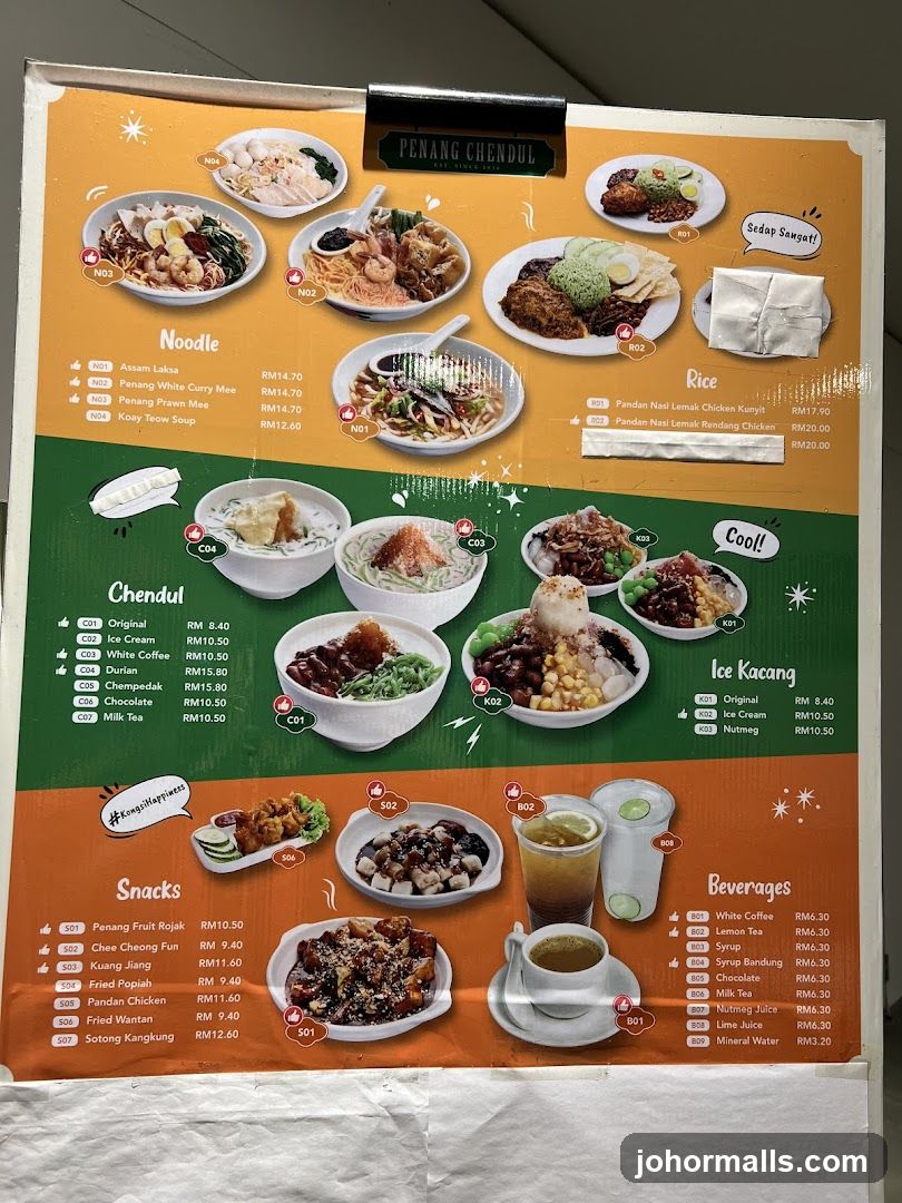 Penang Chendul Menu