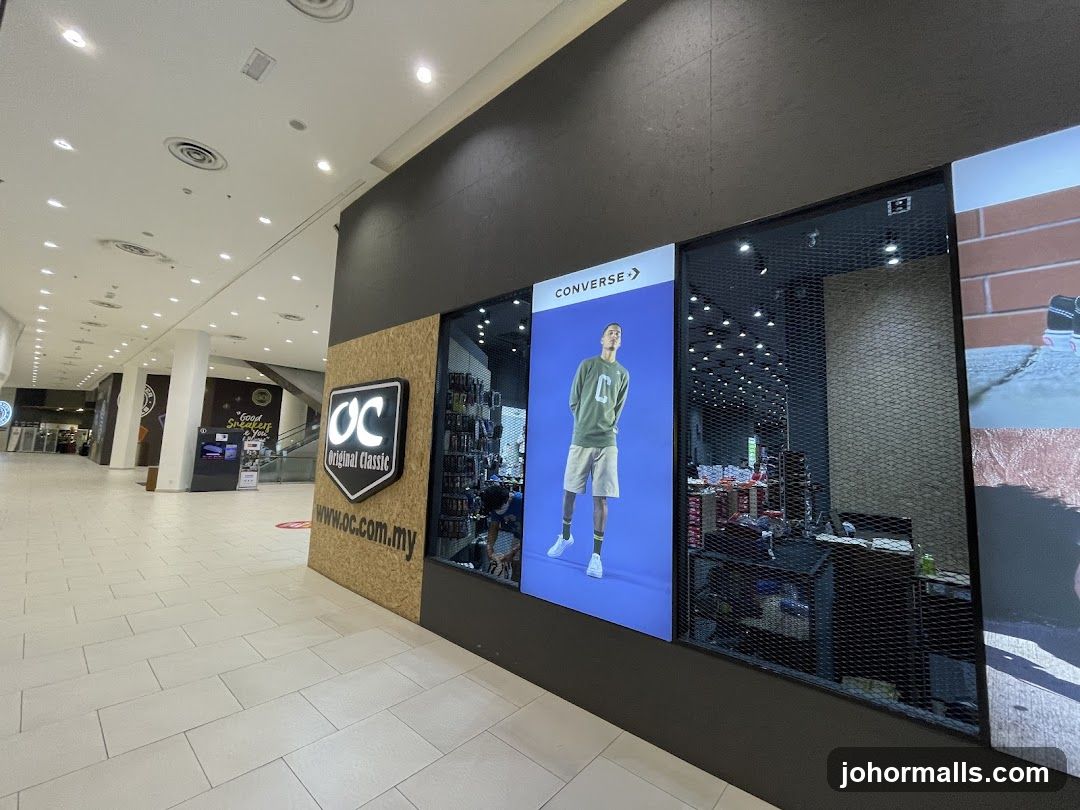 Storefront Display with Converse Advertisement
