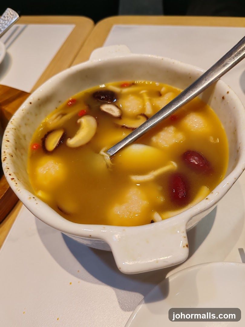 Soup with Meatballs and Mushrooms