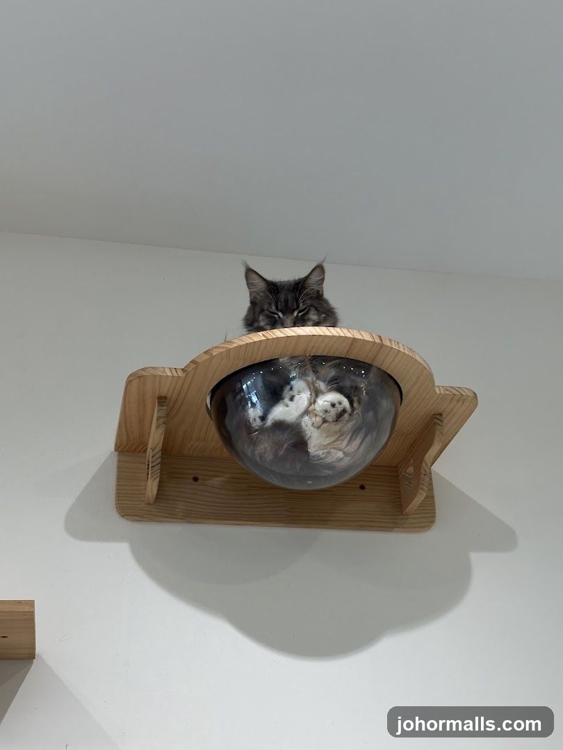 Cat in a Bubble Perch