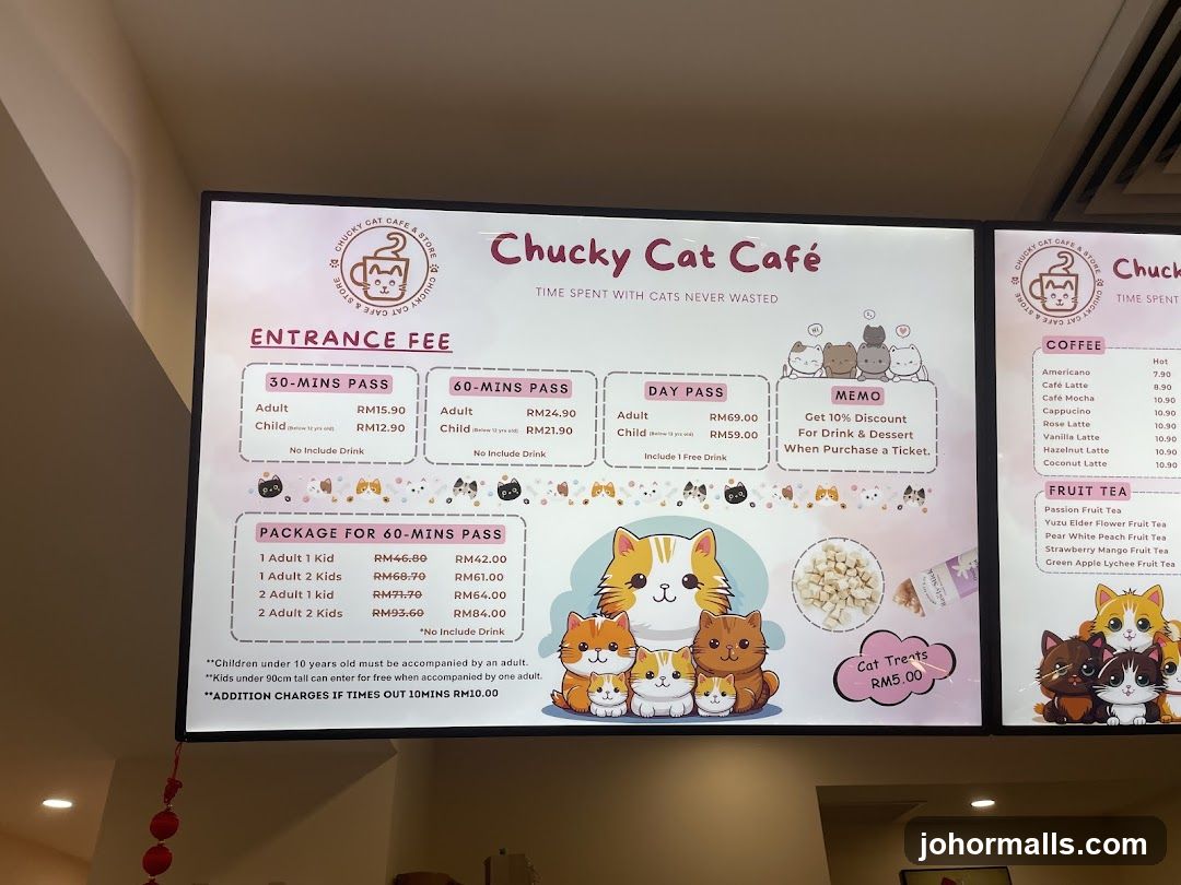 Chucky Cat Café Menu