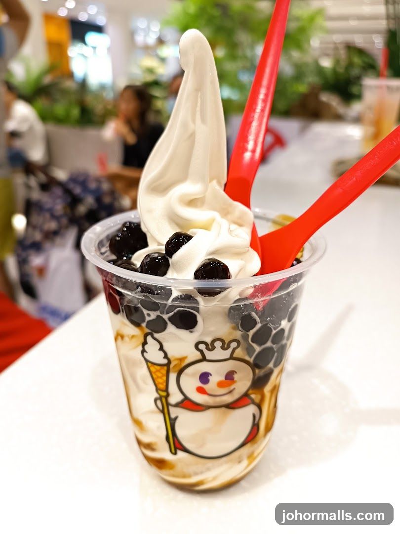 Soft Serve Ice Cream with Boba