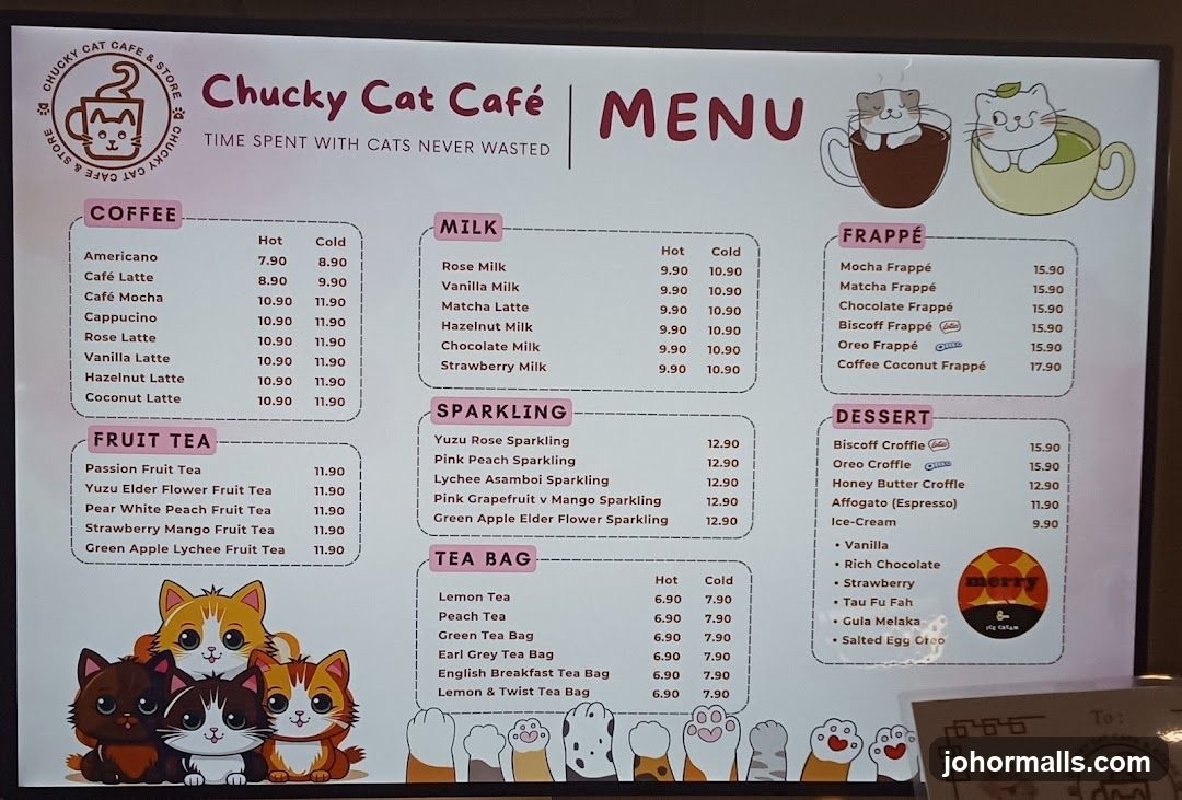 Chucky Cat Café MENU