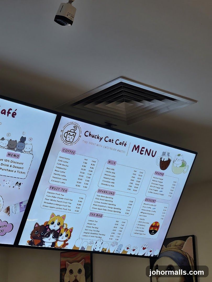 Chucky Cat Cafe Menu