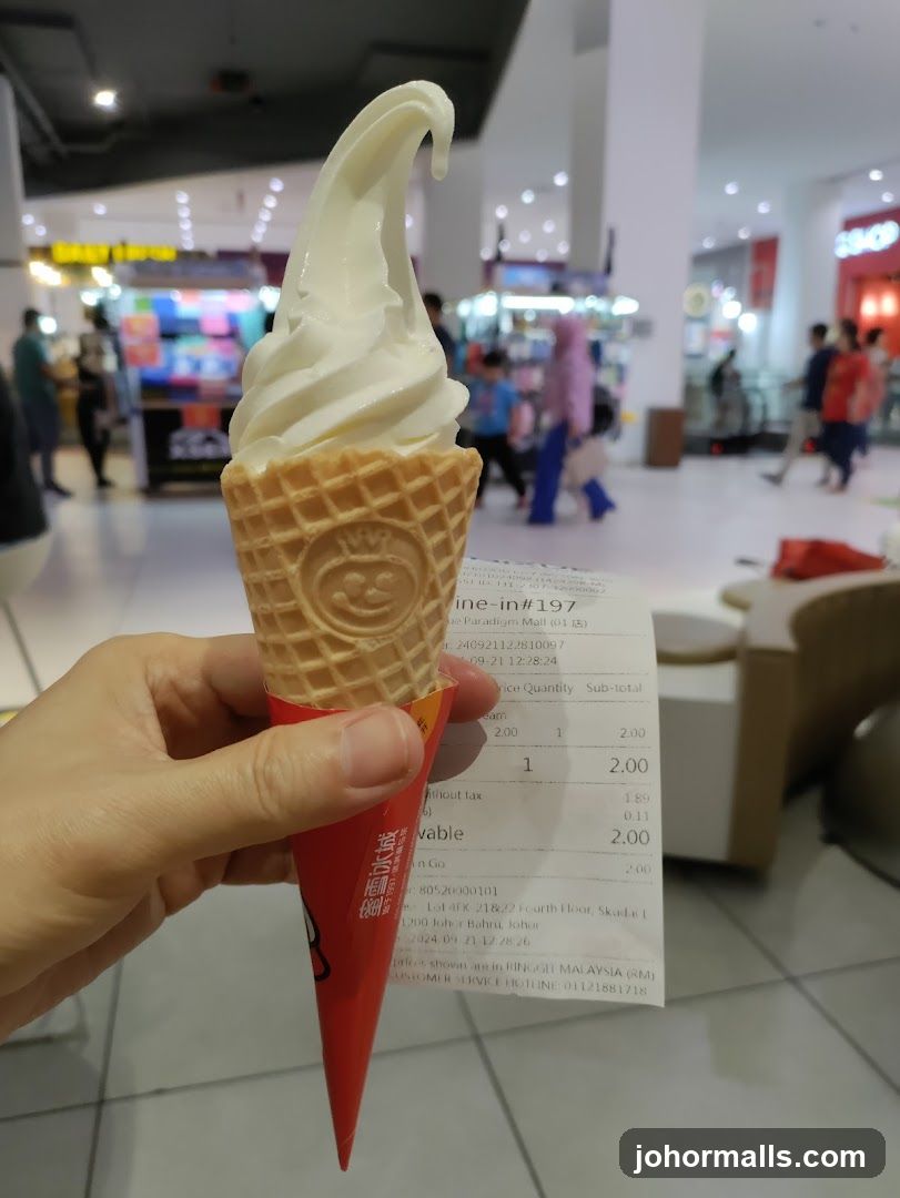 Ice Cream Cone and Receipt
