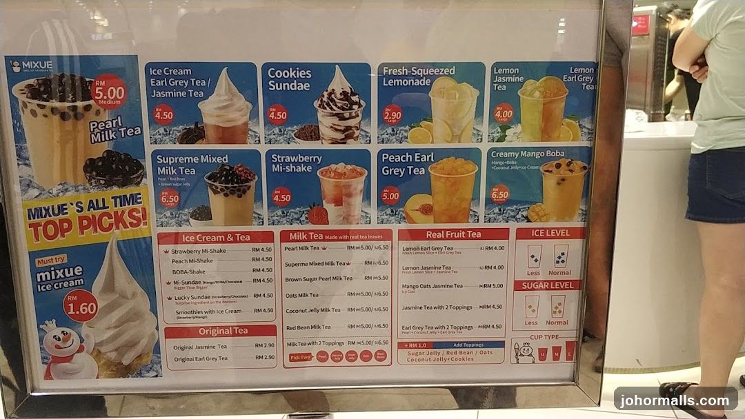 MIXUE Menu