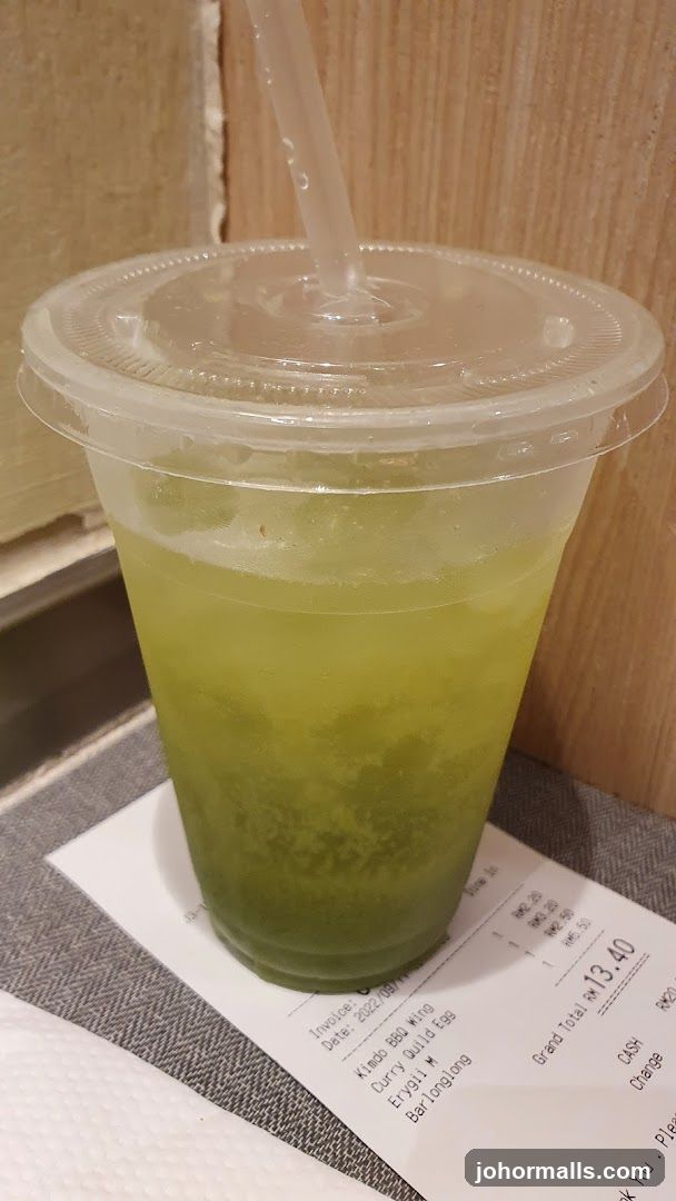 Green Drink and Receipt