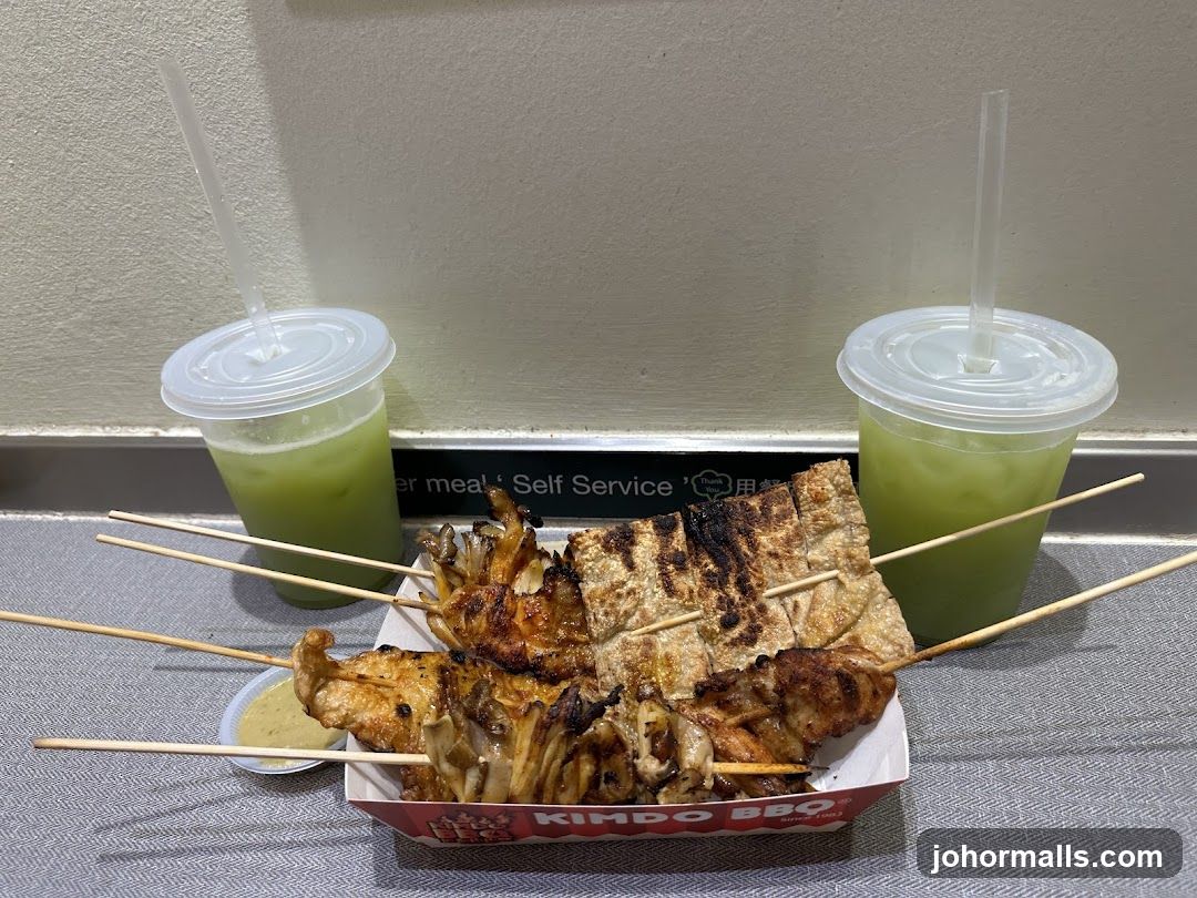 Grilled Skewers and Drinks