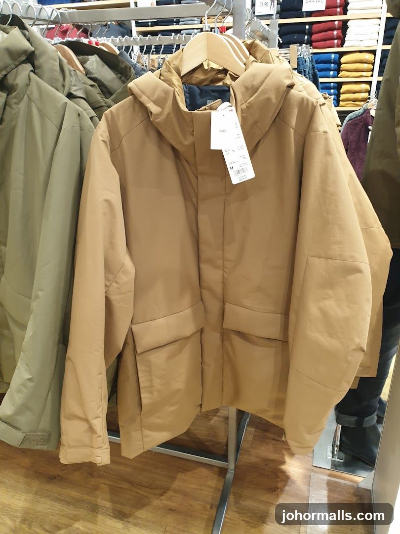Tan Winter Jacket on Display