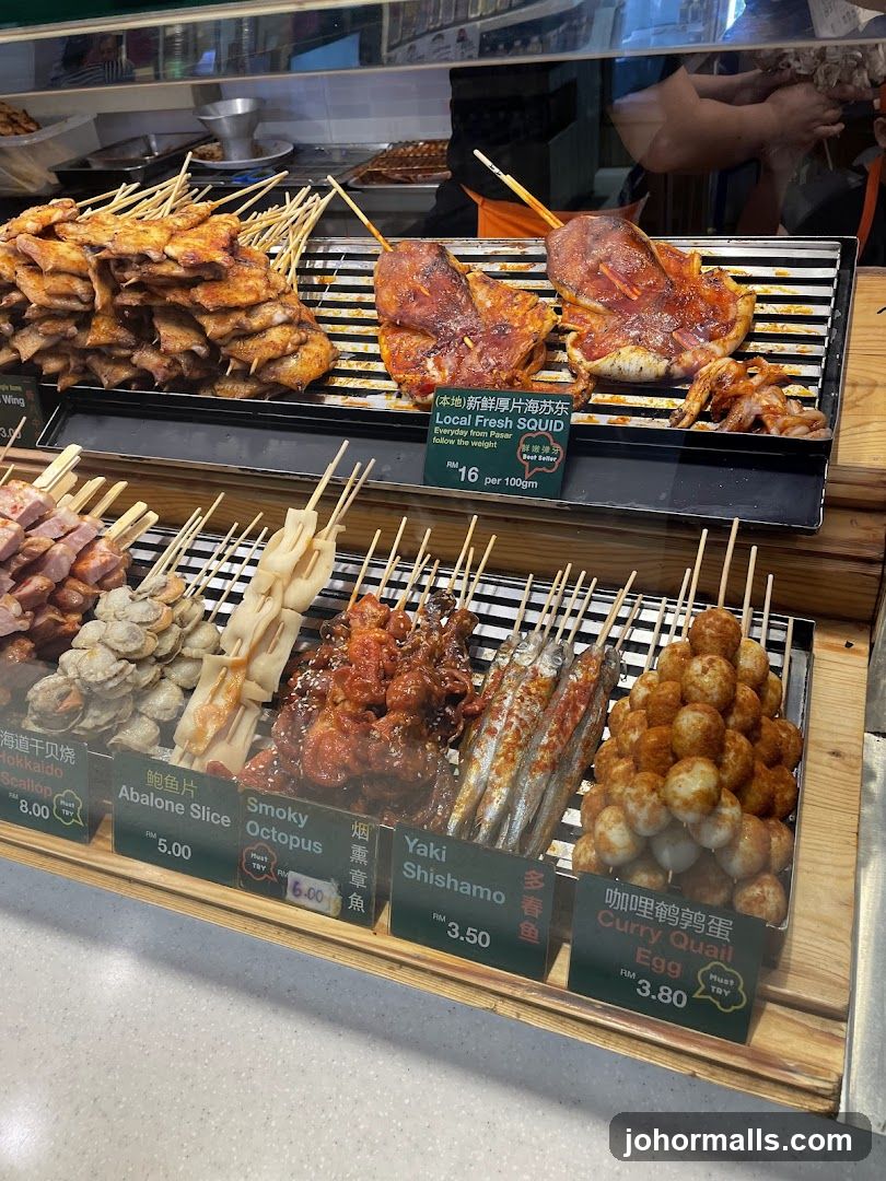 Skewered Seafood and Eggs