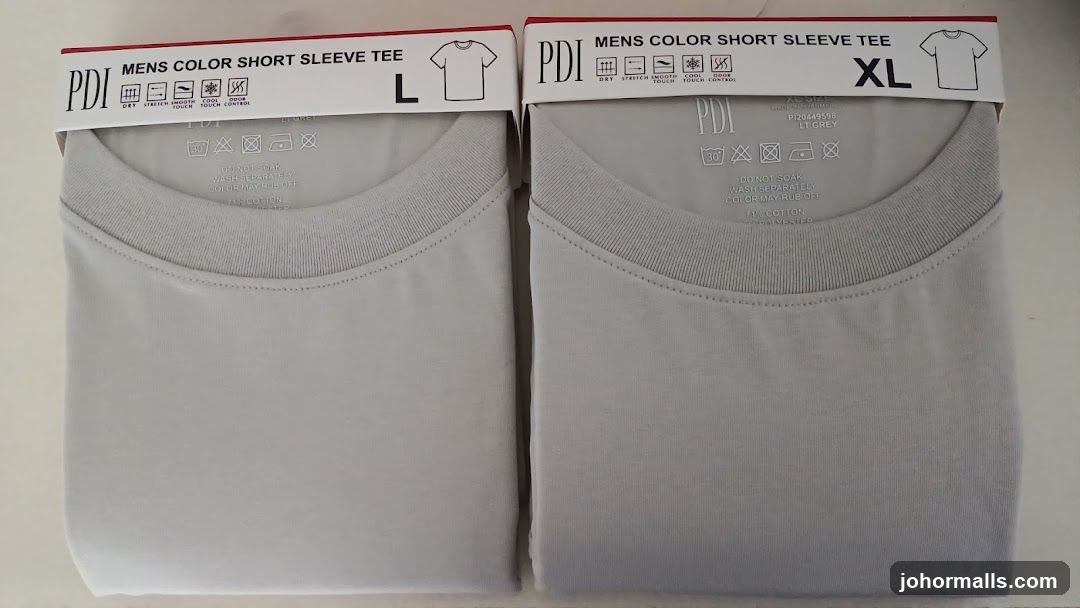 Two folded t-shirts