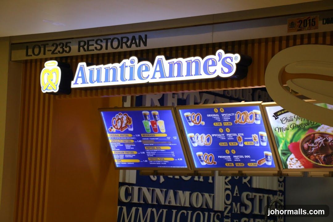 Auntie Anne's Menu