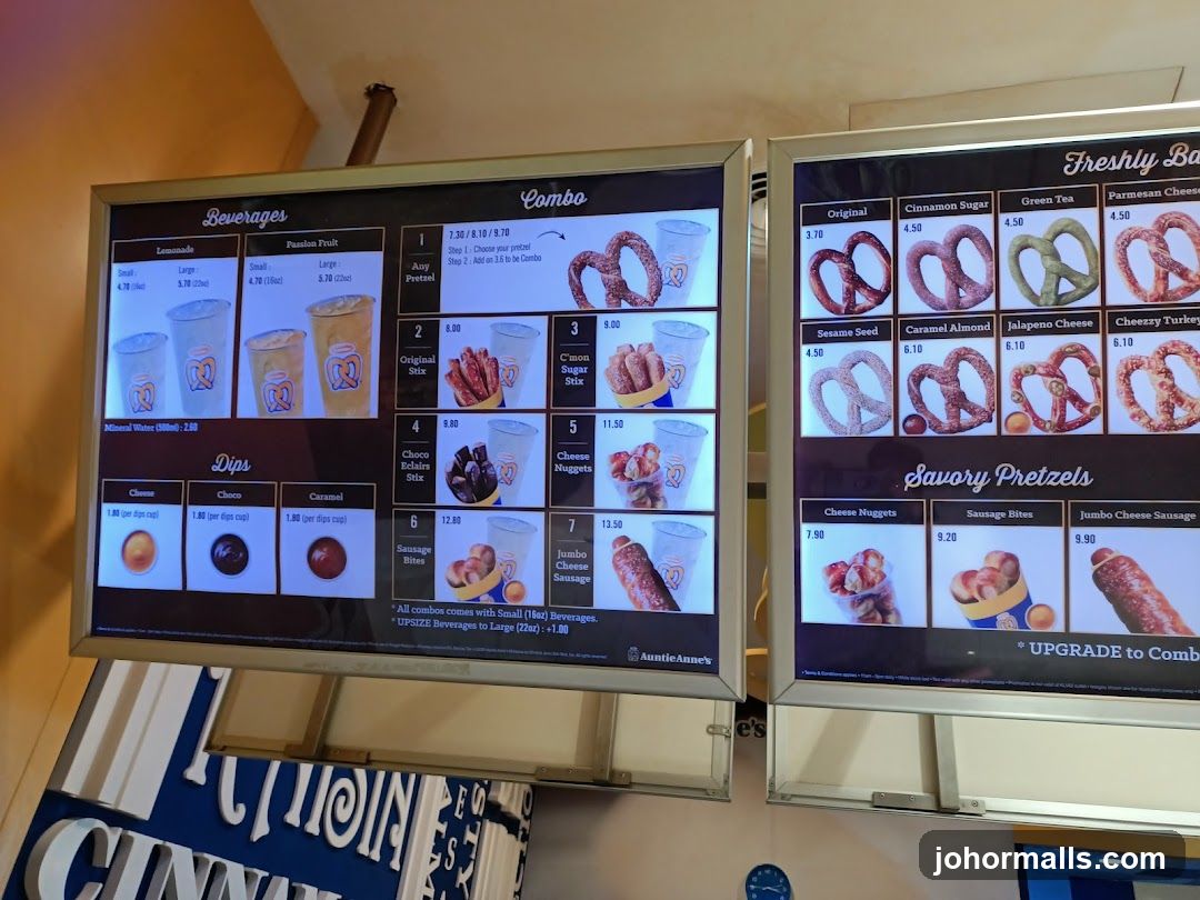 Auntie Anne's Menu