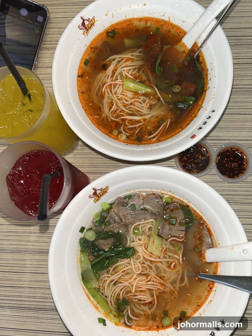 Noodle Soup and Drinks