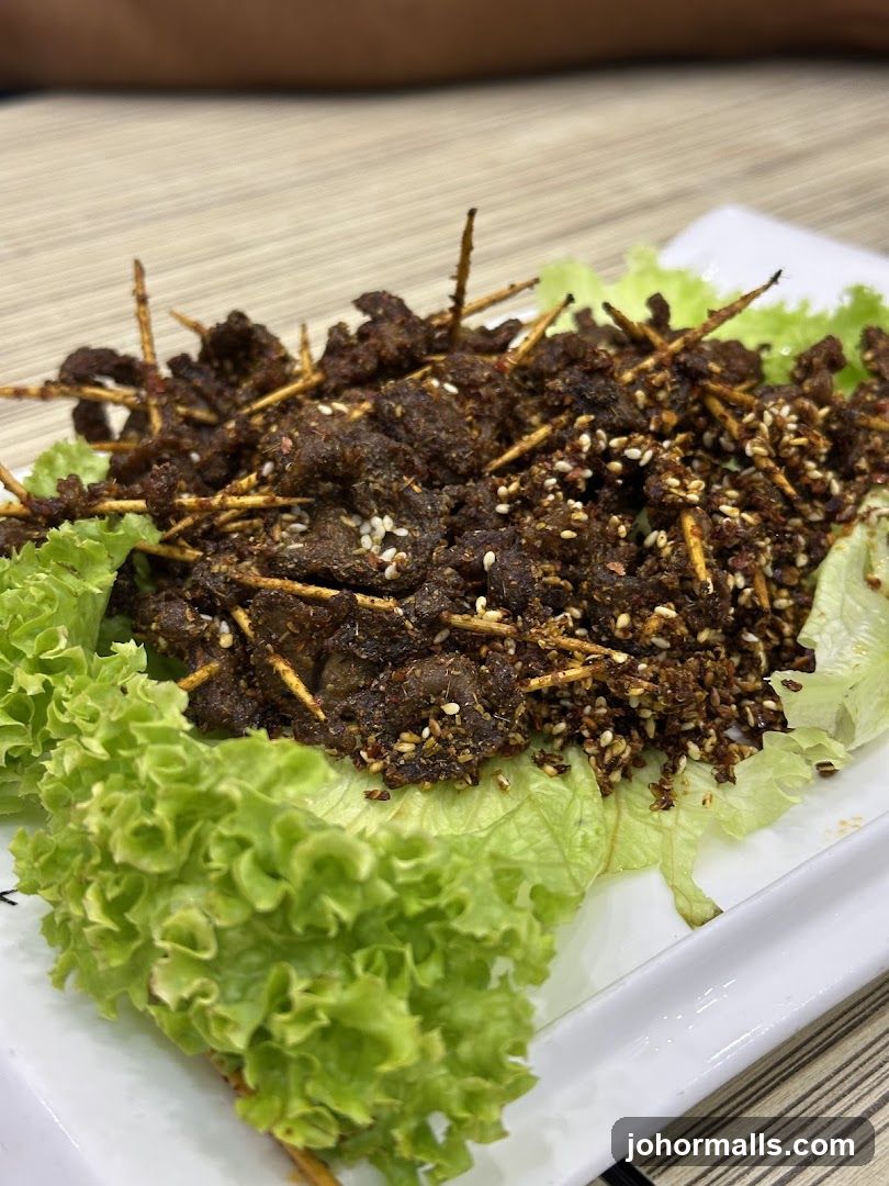Spicy Beef Skewers with Lettuce