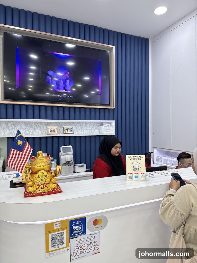Reception Desk with Staff