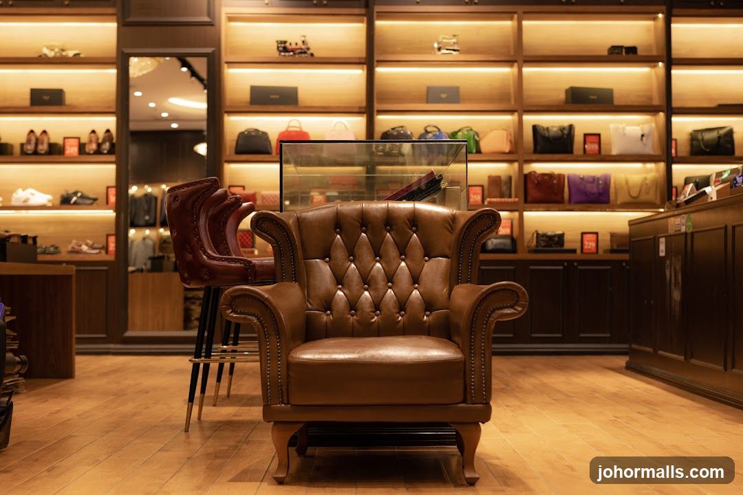 Luxury Store Interior with Leather Armchair