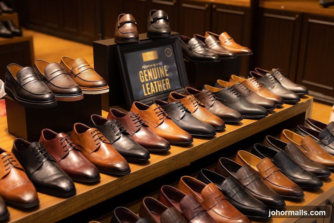 Display of Men's Leather Shoes