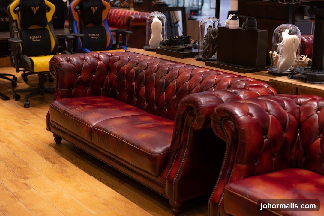 Chesterfield Sofa and Displayed Items
