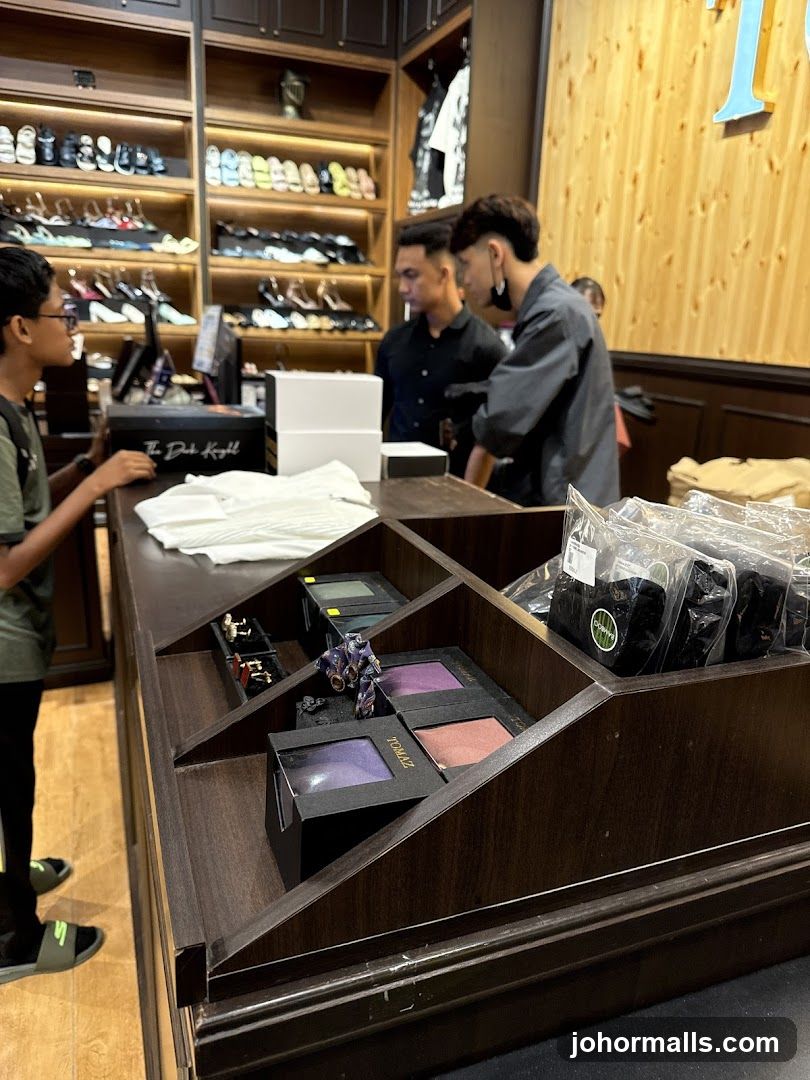 Store Interior with Display Shelves