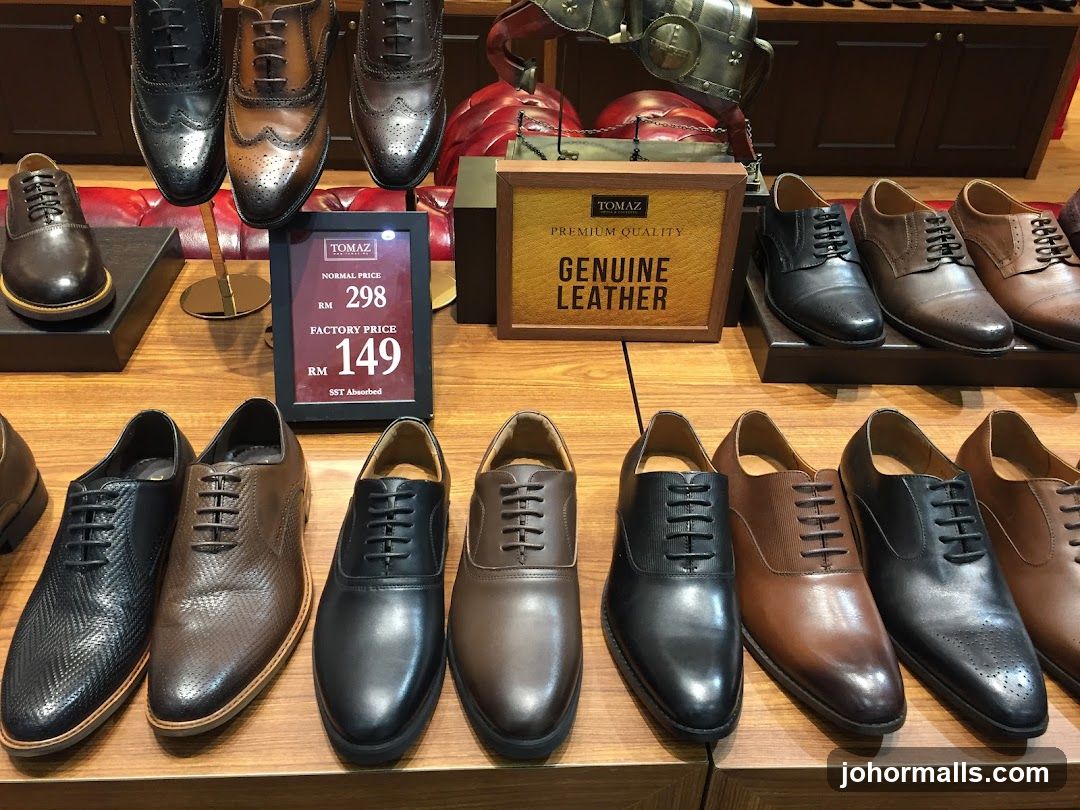 Men's Leather Shoes Display