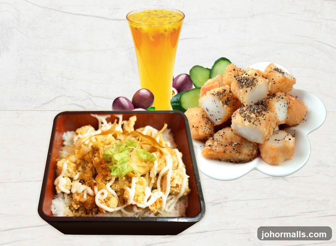 Fried Chicken Rice Bowl and Appetizer