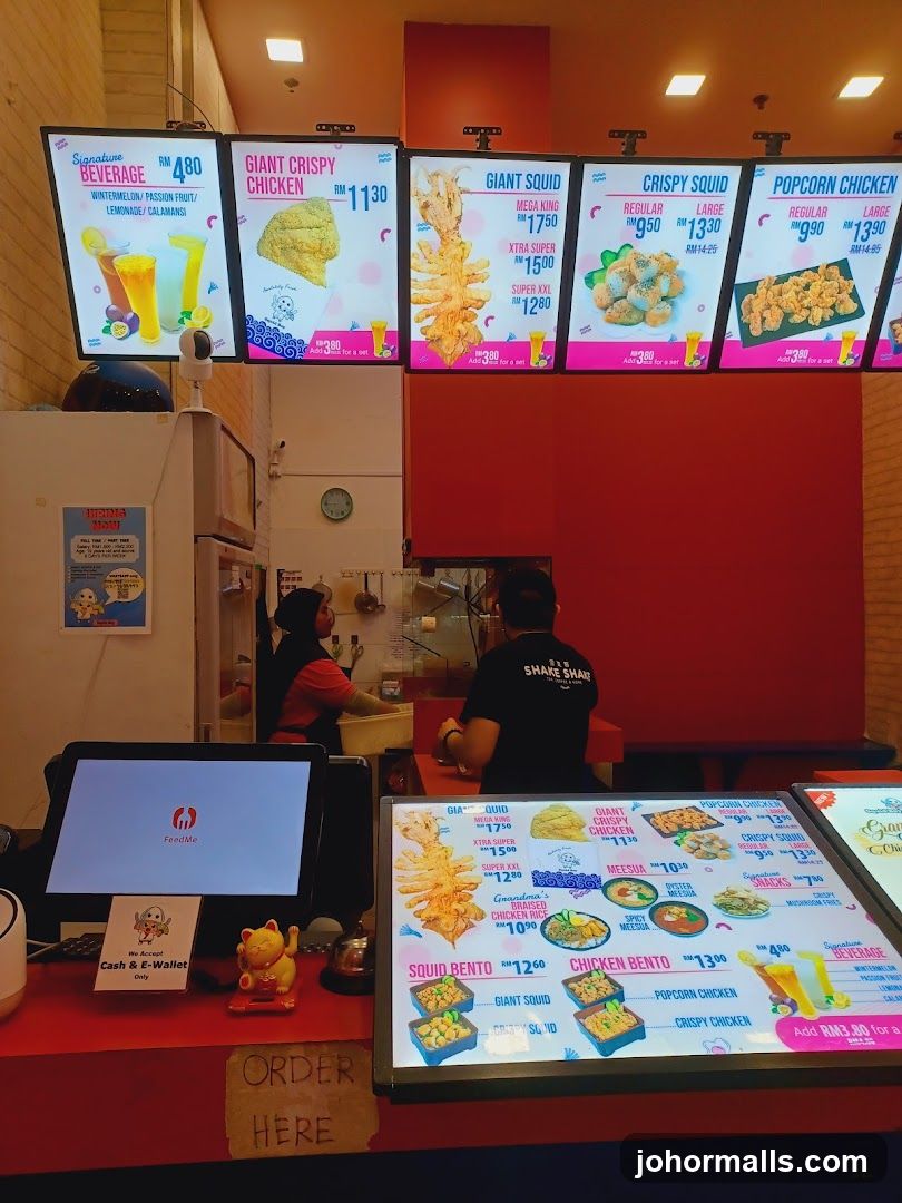 Fast Food Menu Display