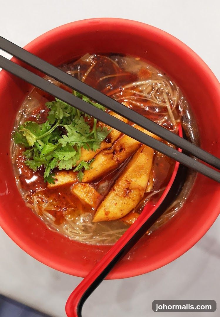 Noodle Soup with Tofu and Cilantro