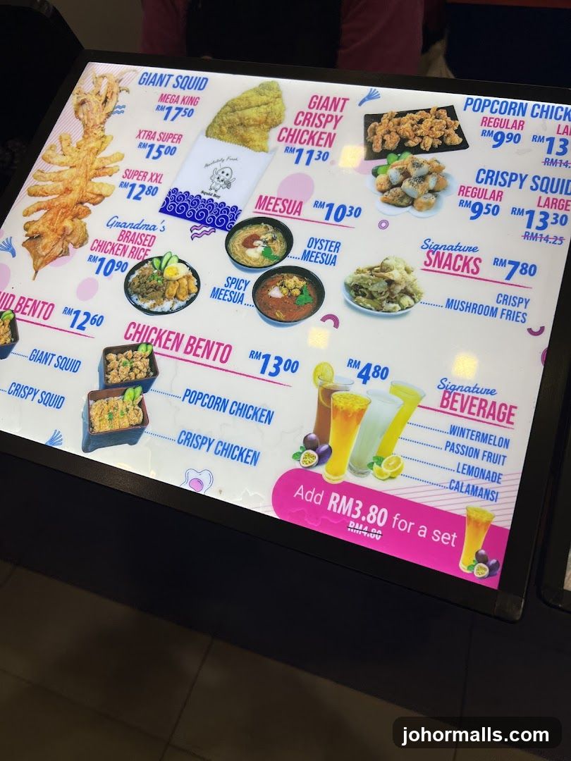 Squid Bay Menu