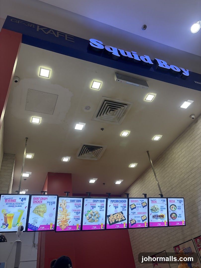 Squid Boy Menu