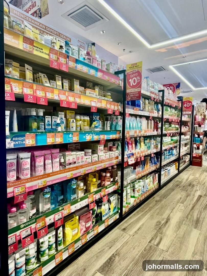 Cosmetics and Skincare Aisles