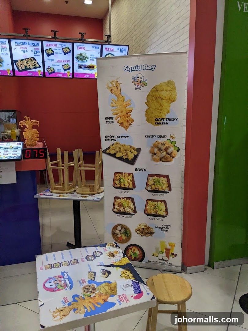 Squid Boy Menu Display