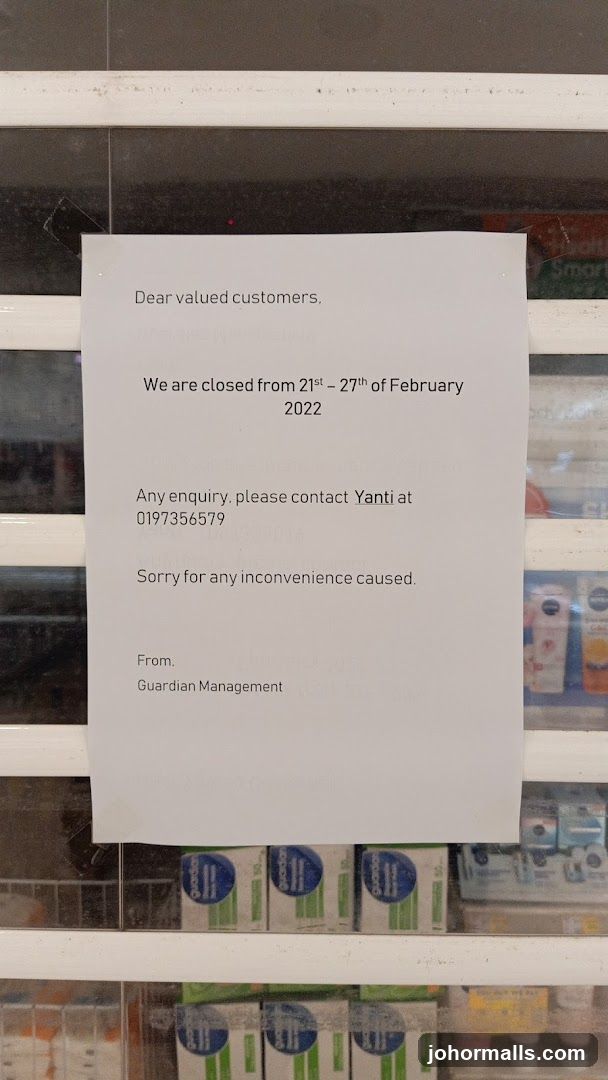 Notice of Closure