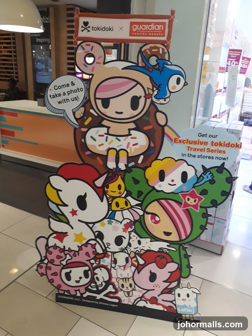Tokidoki and Guardian promotional display
